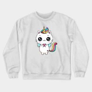 Kawaii Cat Heart sticker Crewneck Sweatshirt